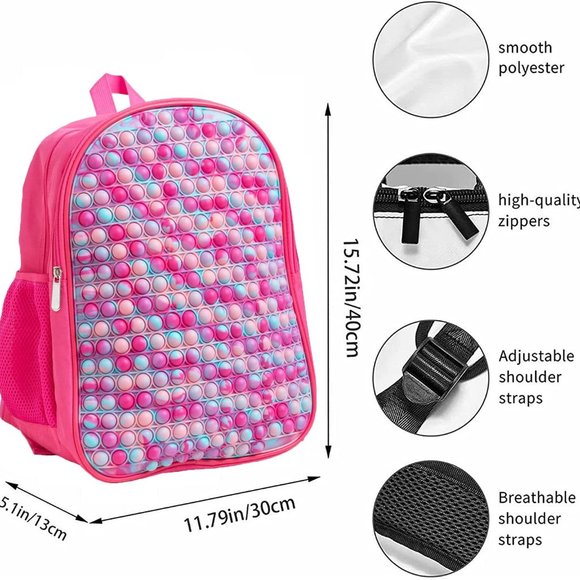 New Fidget School Backpack, Pop--It Backpack for Teens and Kids Backpacks - Picture 3 of 10